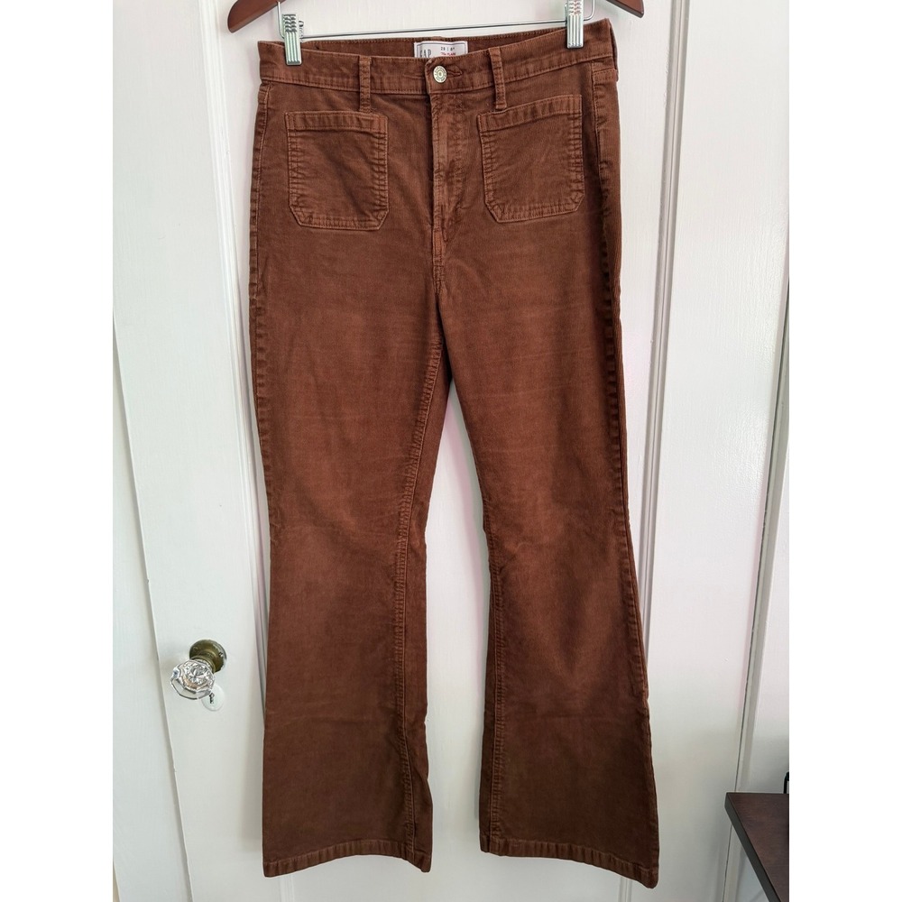 GAP Pants Womens 8 29 70s Flare High Rise Corduroy Sable Brown 406636-03